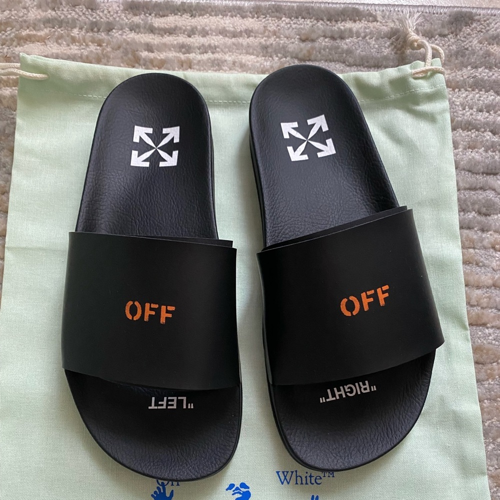Original Off White Sliders black/orange